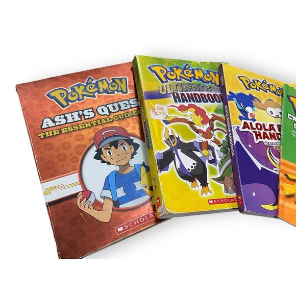 Pokémon Scholastic Illustrated Book Set Pikachu Handbook Essential Guide Quest - Picture 4 of 4